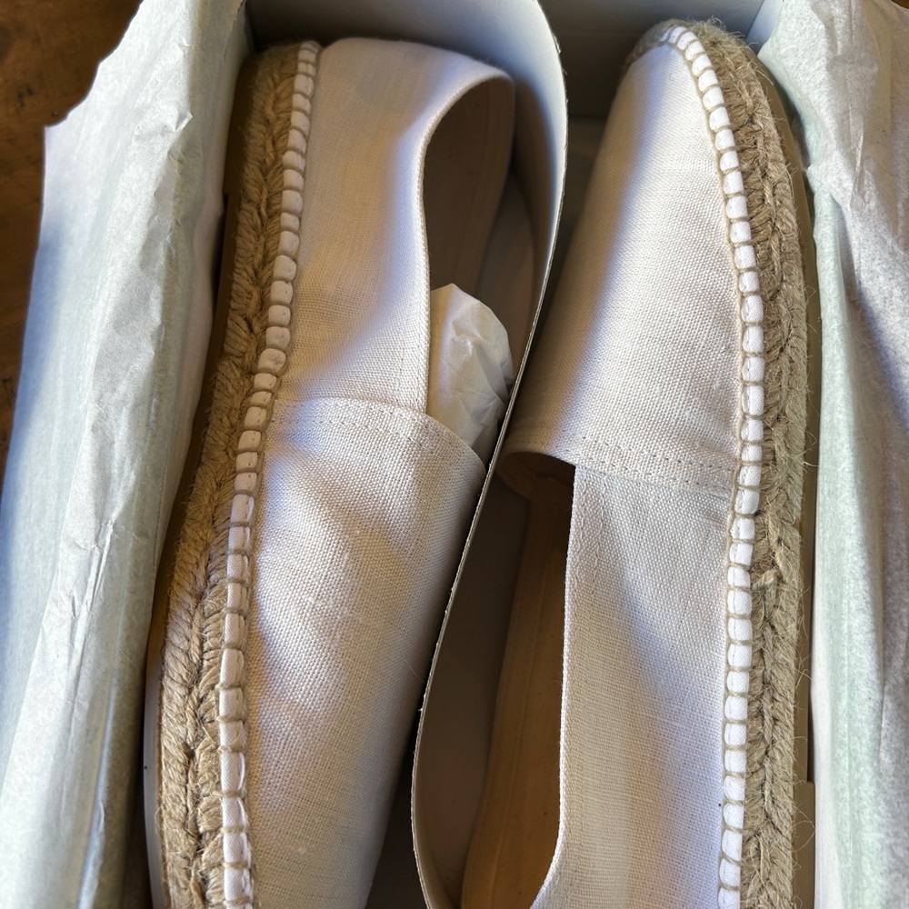 J. Crew Cream Espadrilles New in Box Sz 11 - Picture 4 of 5